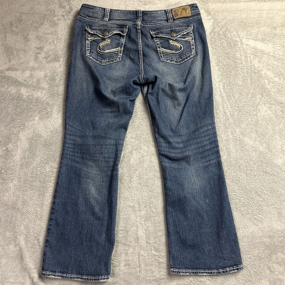 Silver Suki Surplus 18/32 Womens Jeans Medium Wash Y2K Bootcut - Picture 13 of 16